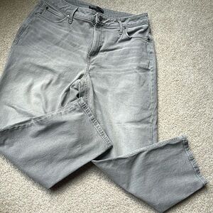 Vera Wang Simply Vera relaxed boyfriend crop gray jeans size 12